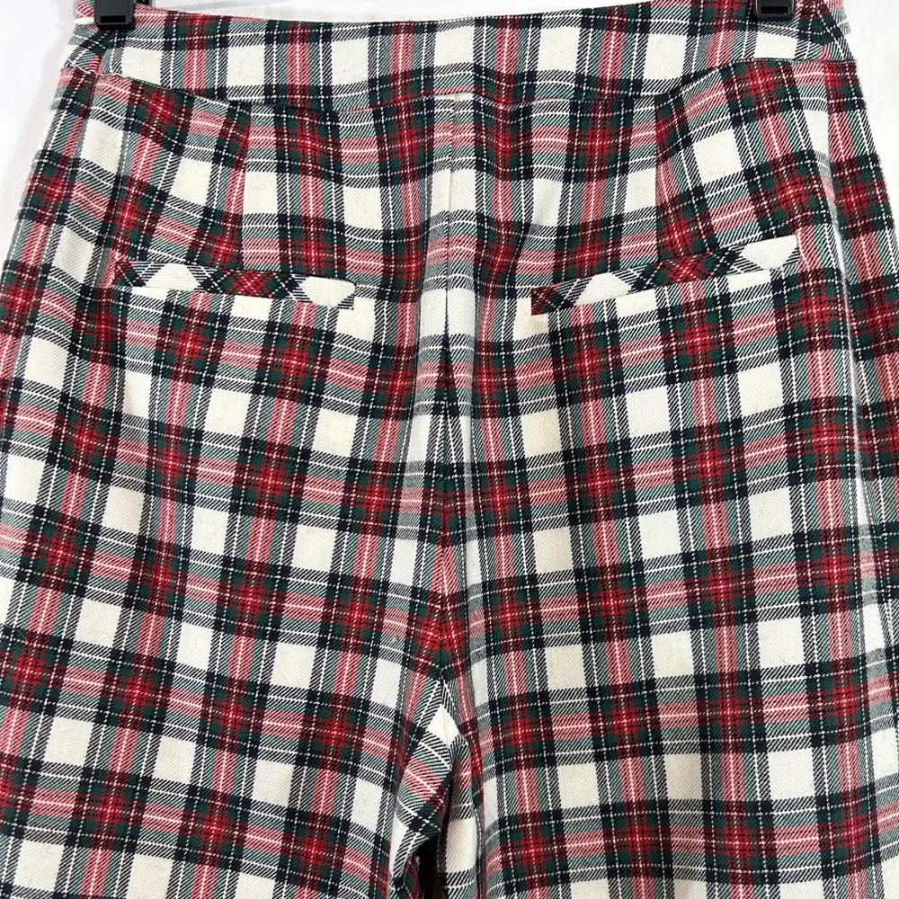 NWT Hunter Bell Melina‎ Plaid Cigarette Wool Pant Size 4